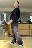 Made in Italy Beluga Soft Crop Bomber Jacket Black /39 =